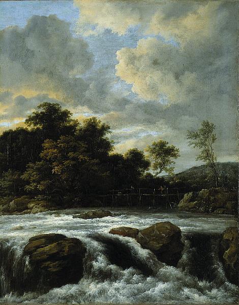 Jacob Isaacksz. van Ruisdael Landscape with Waterfall oil painting image